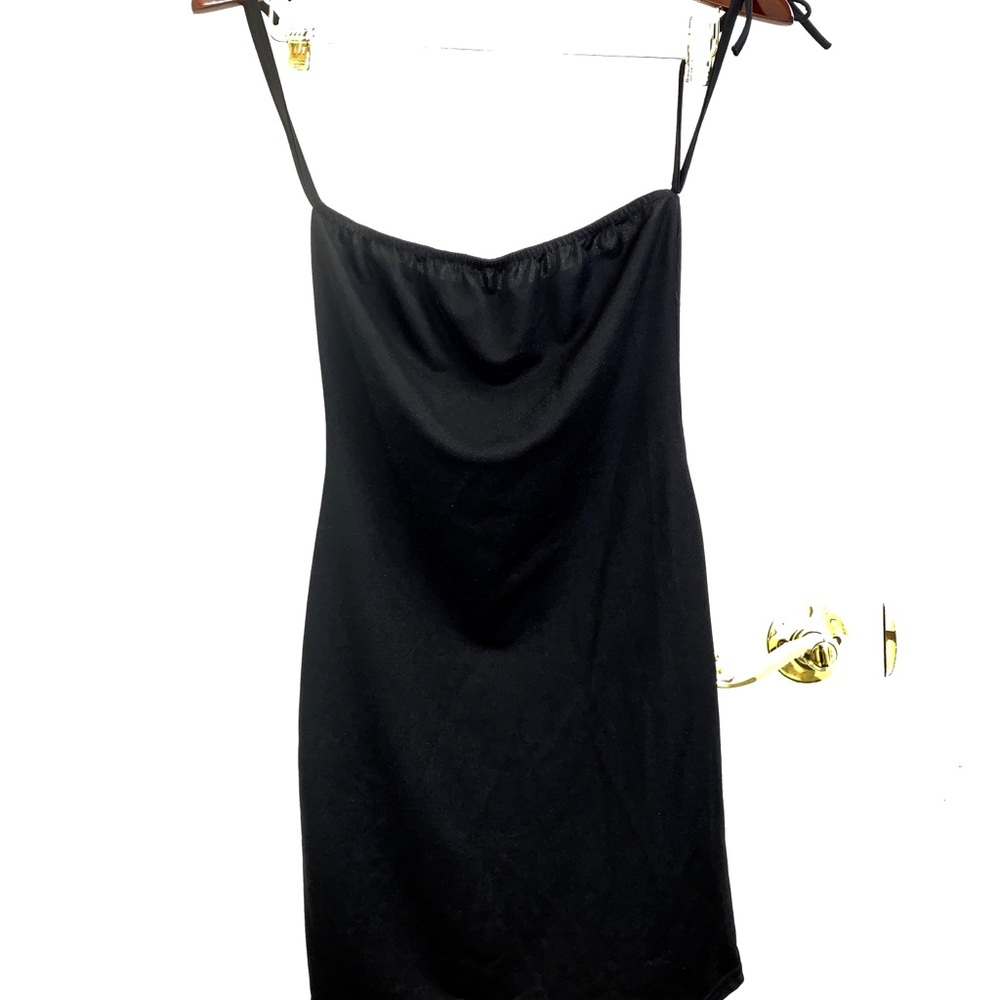 Black strappy mini dress